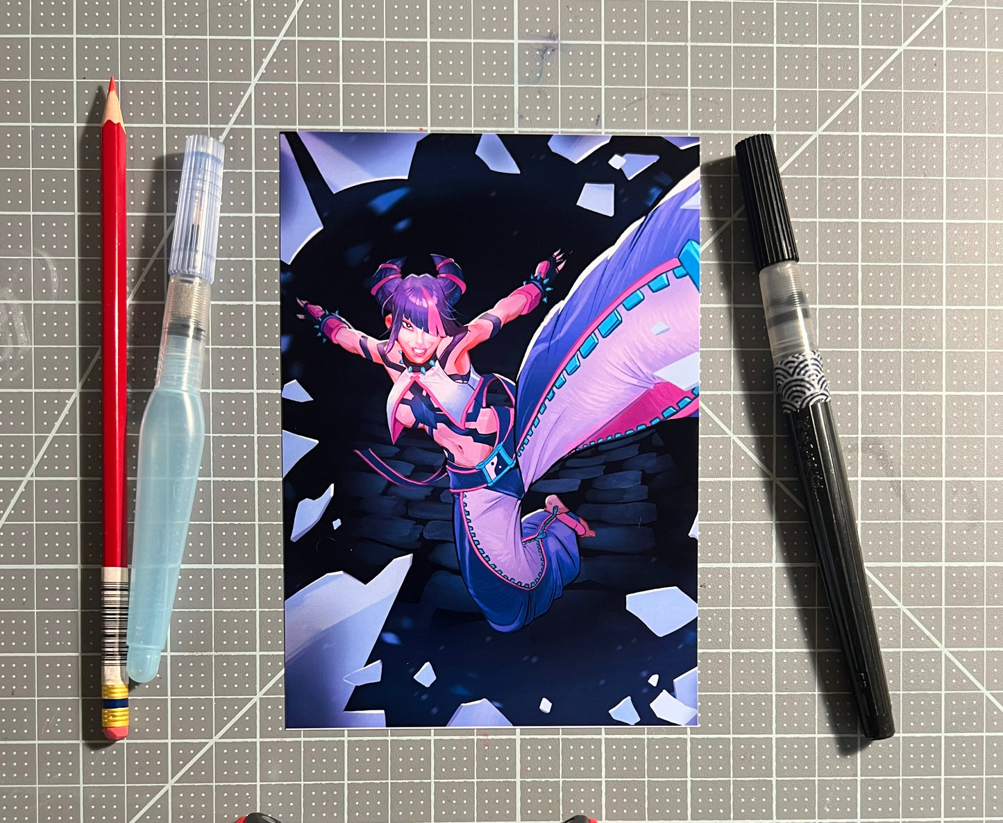 Juri martial artist art print, 5x7