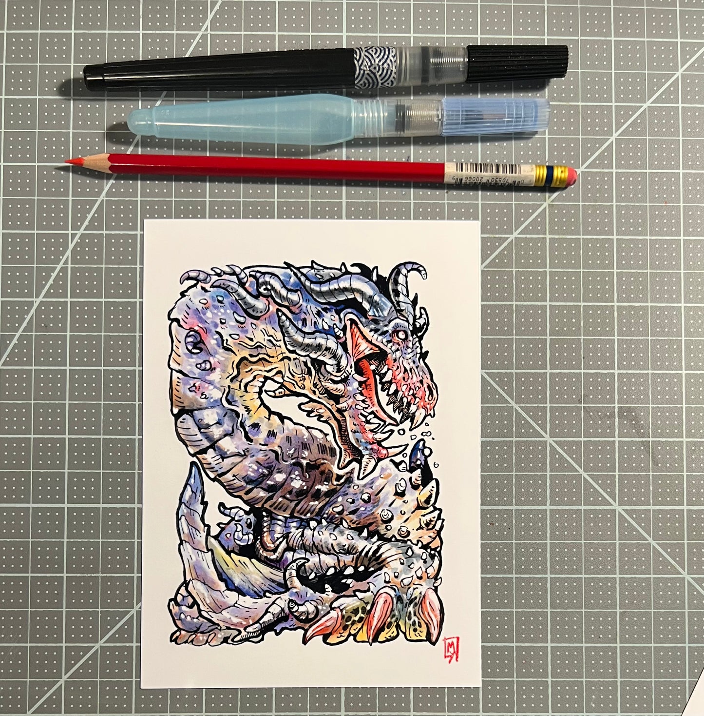 Elder dragon art print, 5x7