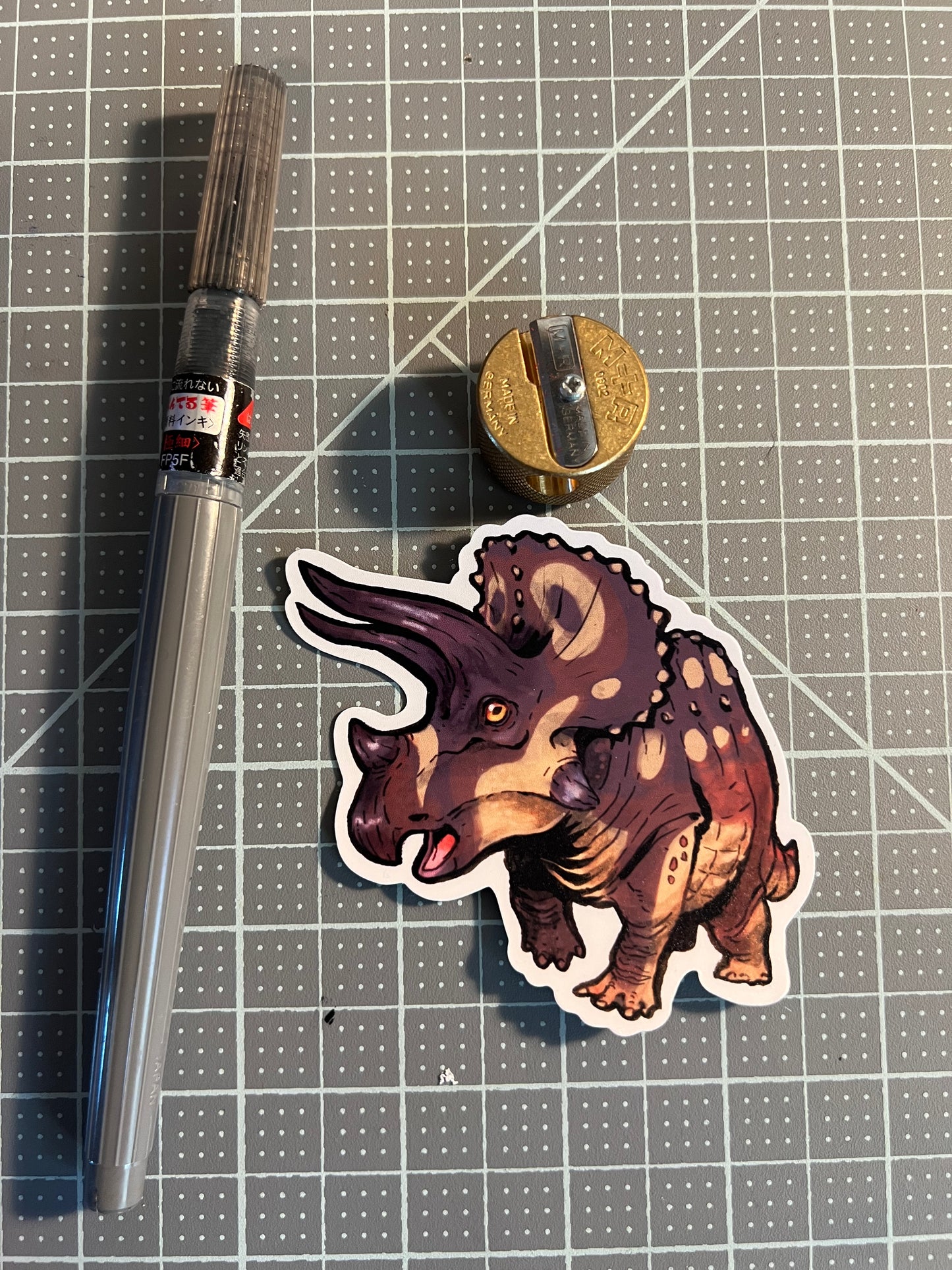 Dinosaur sticker, Triceratops