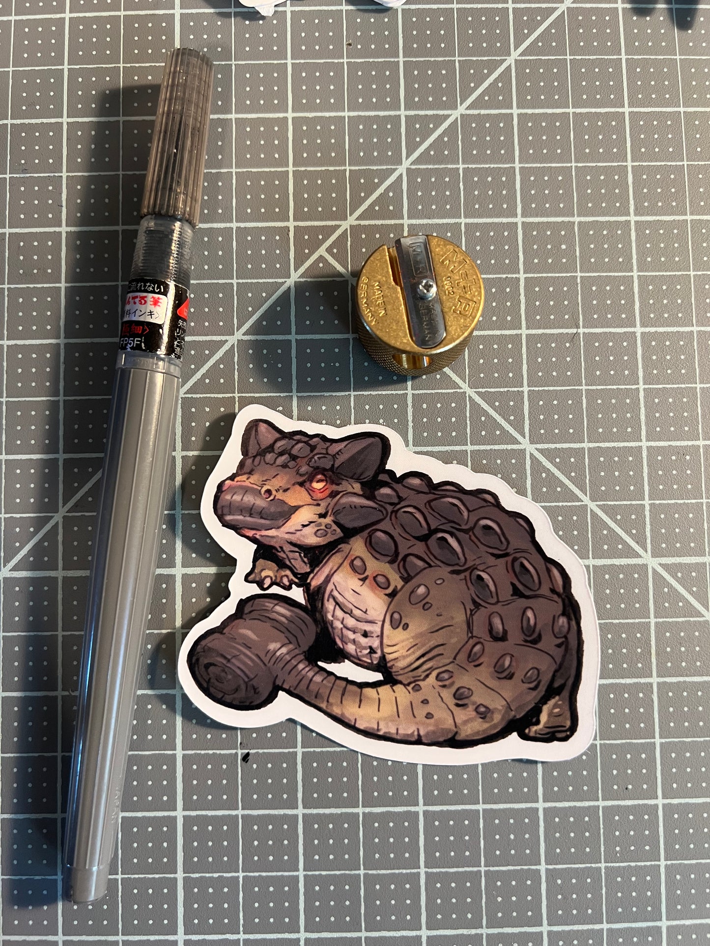 Dinosaur sticker, Ankylosaurus