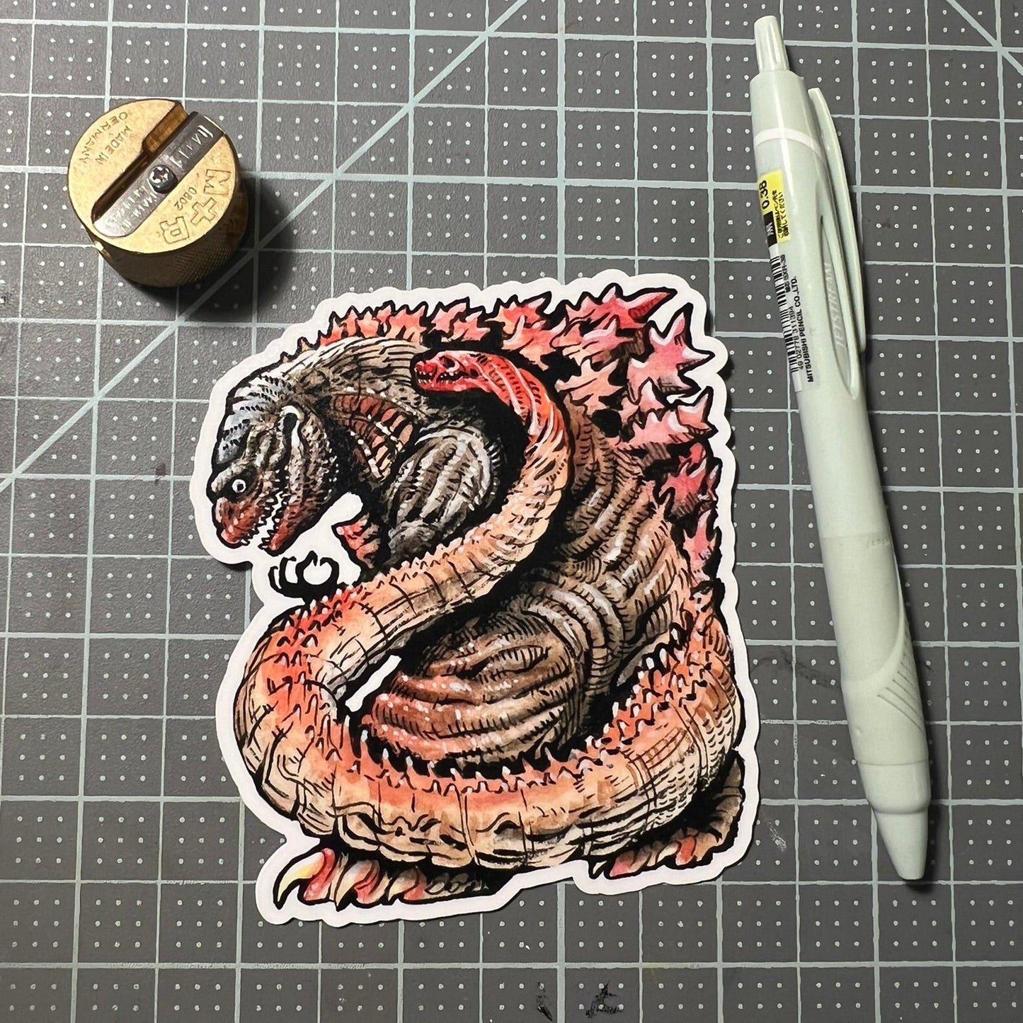 Large Atomic Lizard sticker