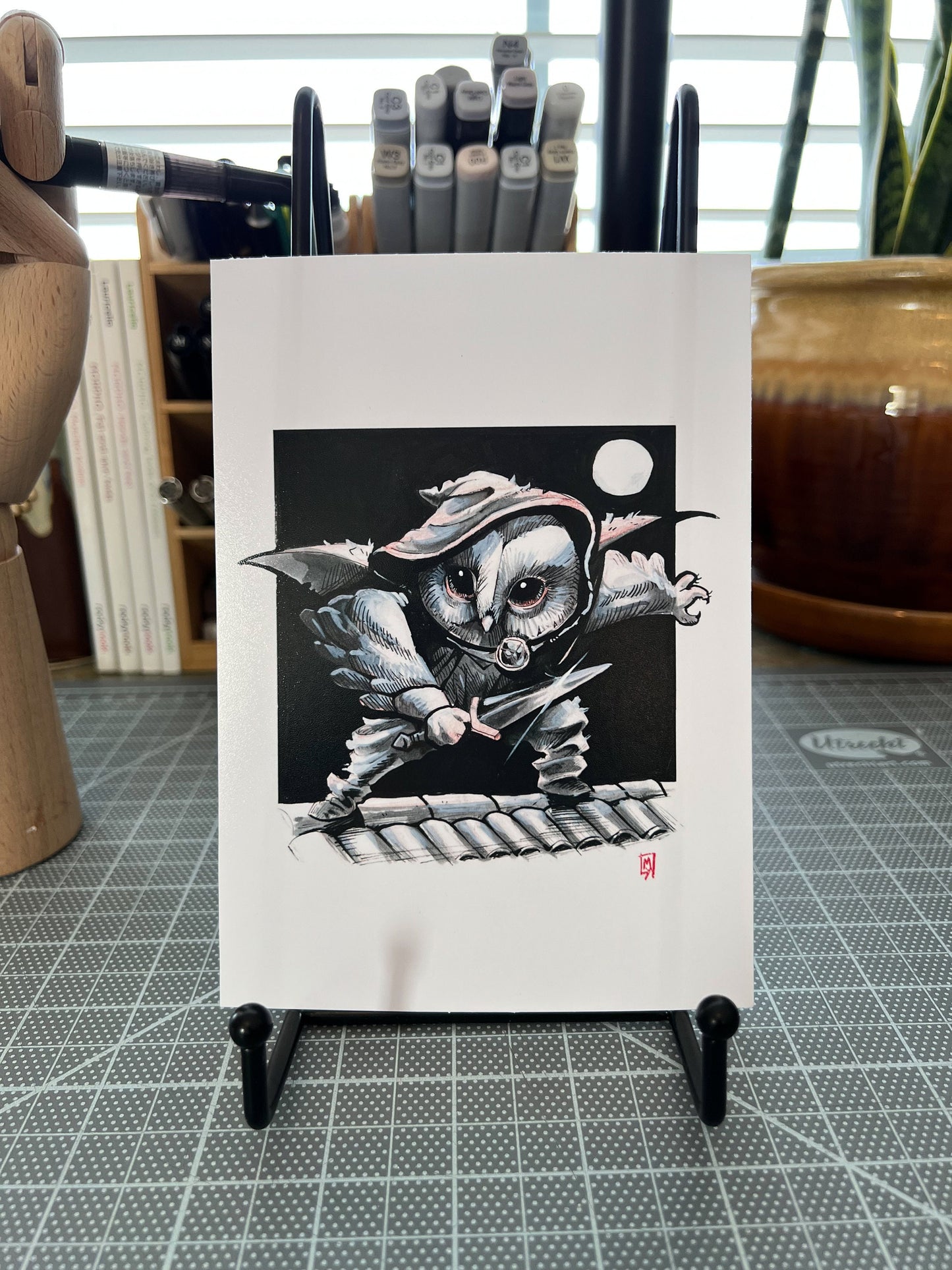 Owl rogue art print, 8x10, 5x7