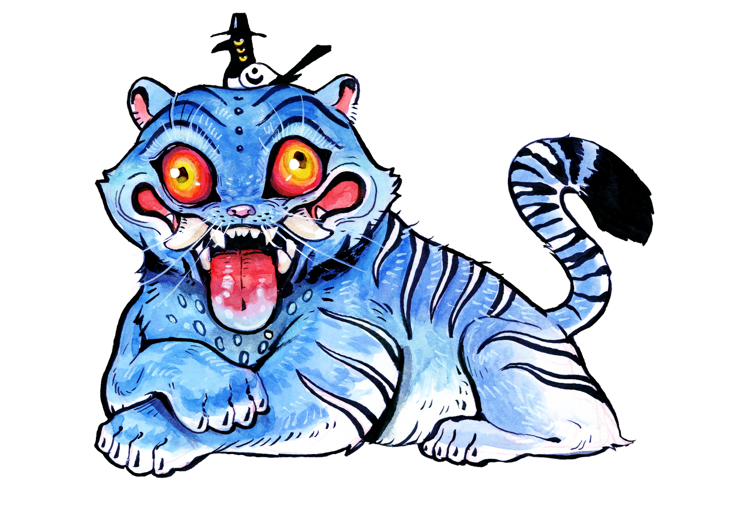 Derpy tiger demon, 5x7