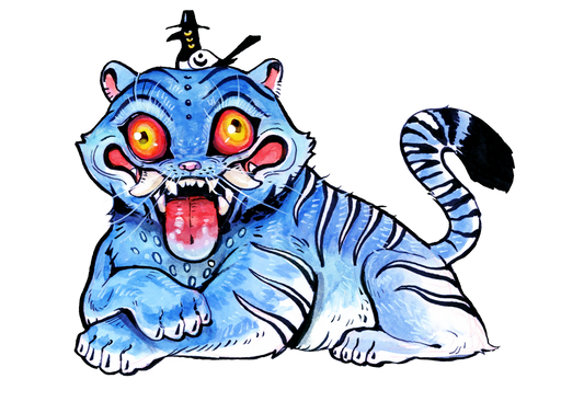 Derpy tiger demon, 5x7