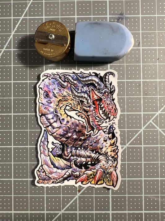 Elder Dragon vinyl sticker