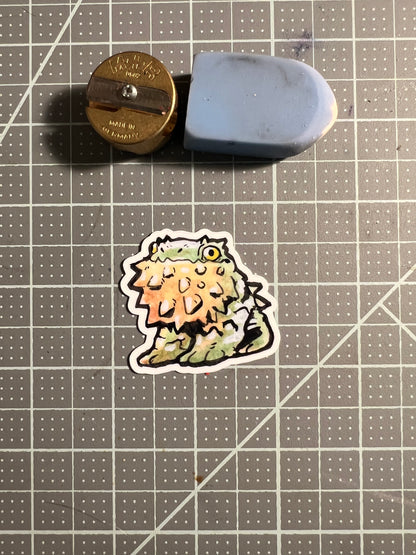 Frog monster Chata vinyl sticker