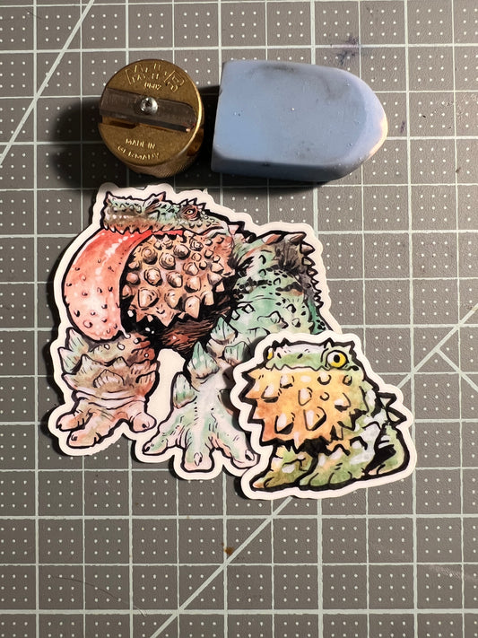 Frog monster Chata vinyl sticker