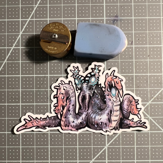 Volcanic octopus nu udra vinyl sticker