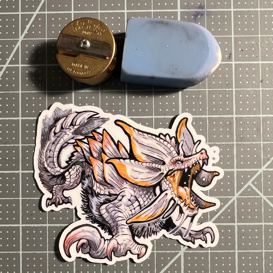 River leviathan Mizu vinyl sticker