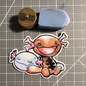 muddy axolotl wooper vinyl sticker