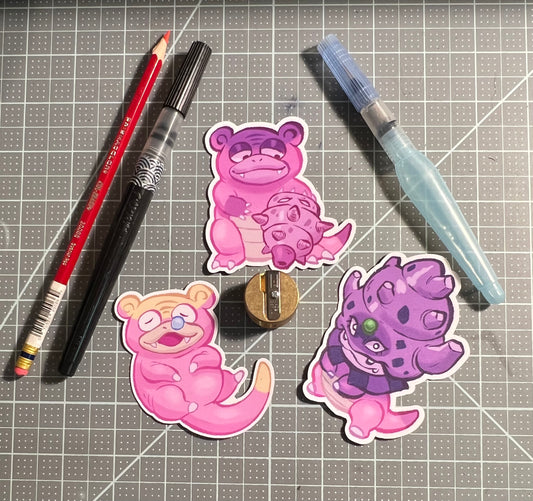 Slow family vinyl stickers