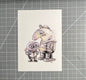 Grinning Chums Pim and Charlie art print, 8x10, 5x7