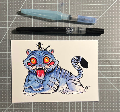 Derpy tiger demon, 5x7
