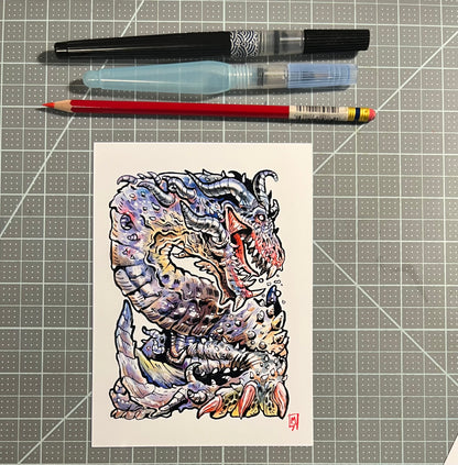 Elder dragon art print, 5x7