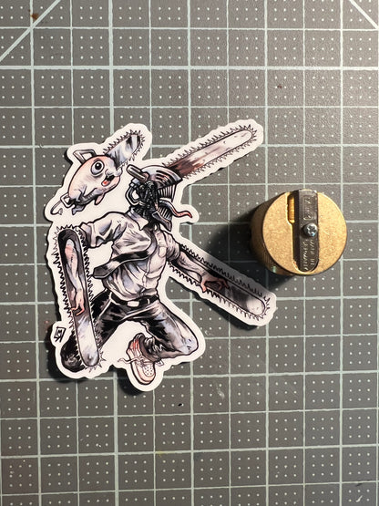 Chainsaw devil stickers
