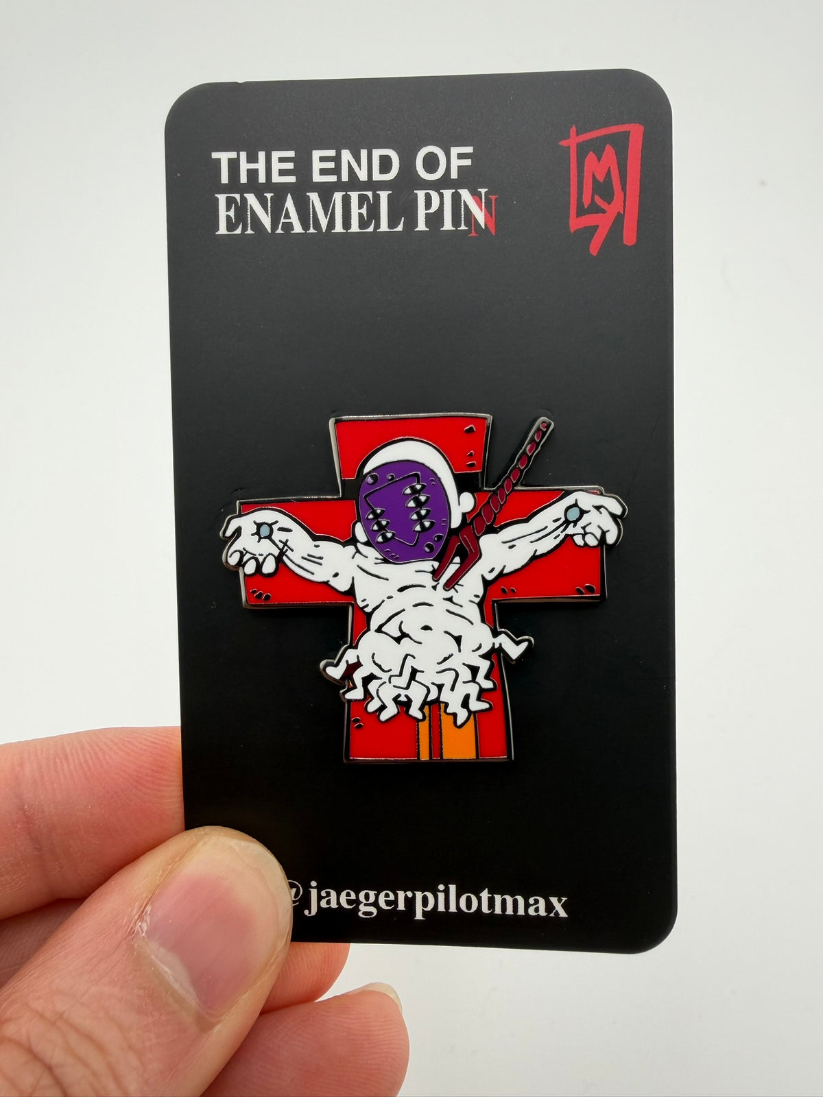 Lili crucified enamel pin