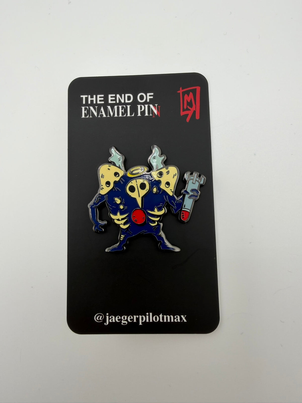 Angelic beast enamel pin
