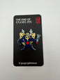 Angelic beast enamel pin