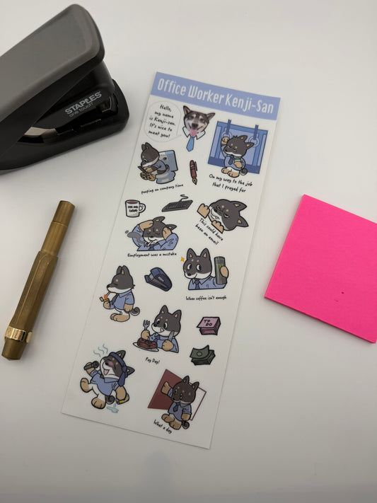 Office worker Kenji-san sticker sheet