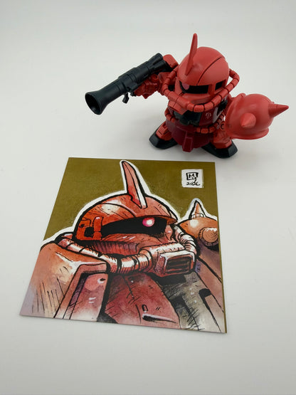 Zeke mecha red comet mini print, 4x4