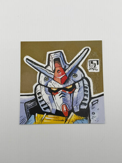 Earth mecha hero mini print, 4x4