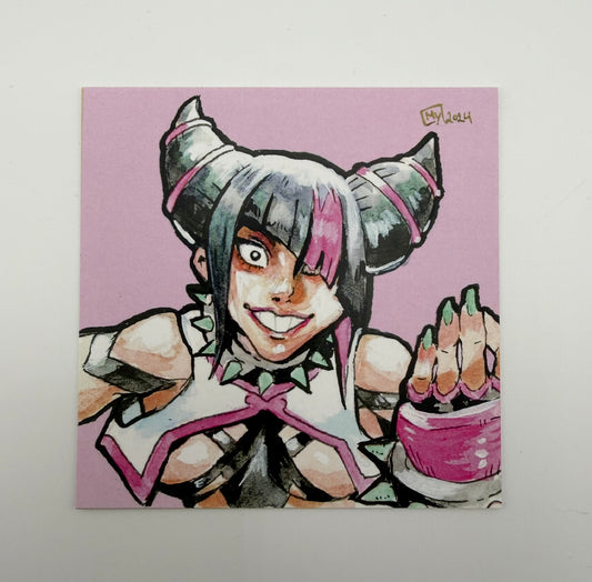 Juri martial artist mini print, 4x4