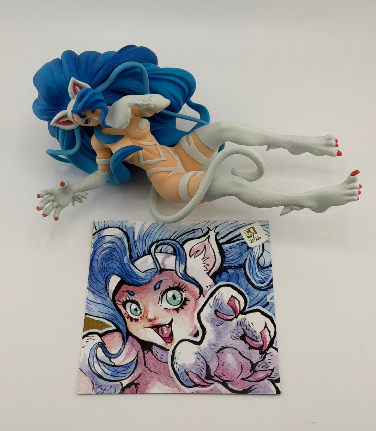 Cat girl mini print, 4x4