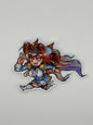 Scarlet horse girl vinyl sticker