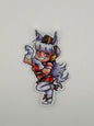 White horse girl vinyl sticker