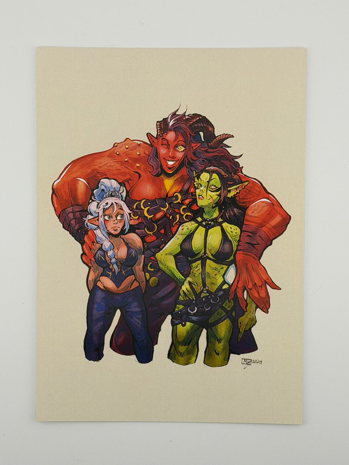 Baldurs Gate girls art print (digital recolor!), 5x7