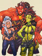 Baldurs Gate girls art print (digital recolor!), 5x7