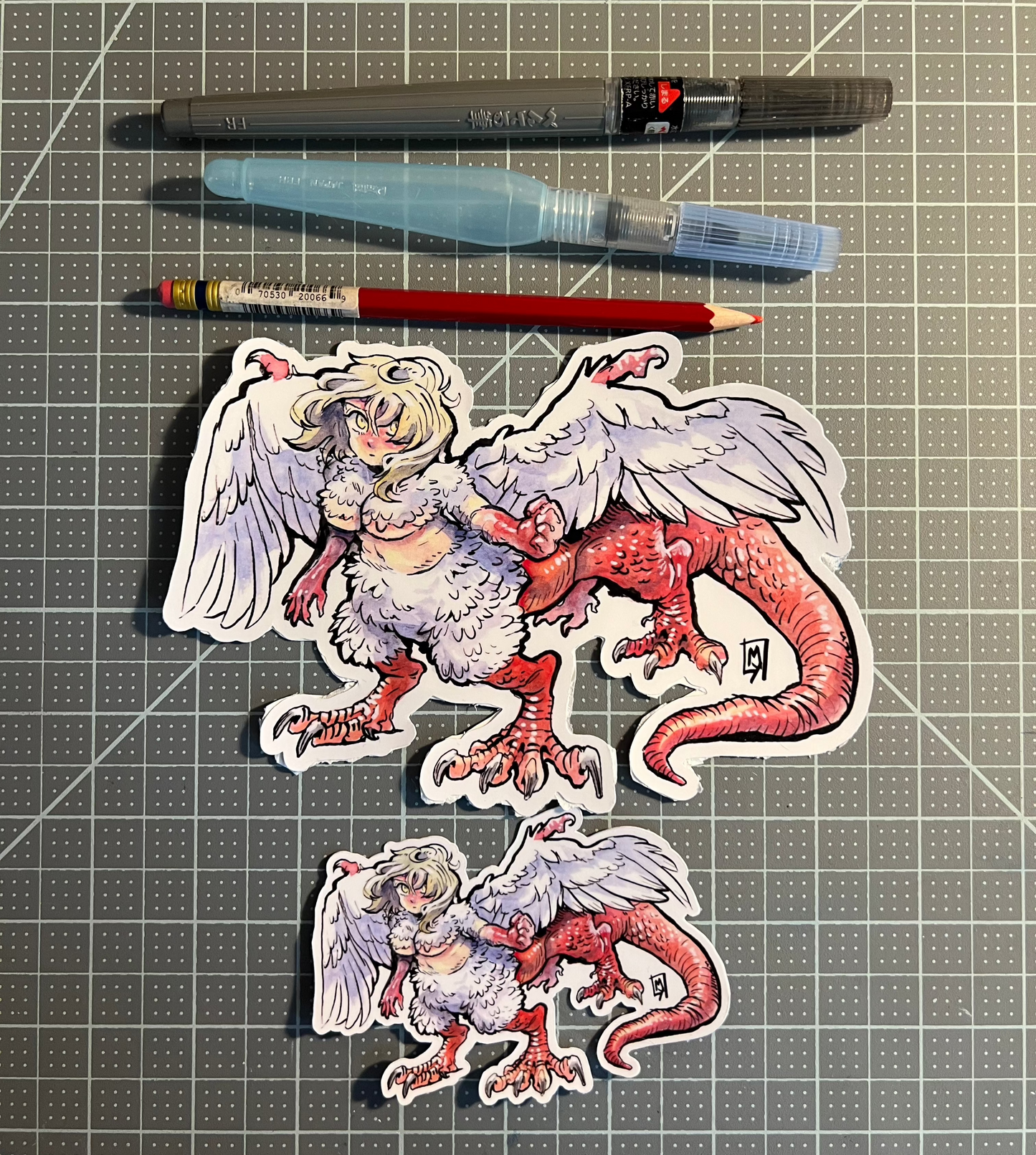 Dragon woman chimera sticker (JUMBO!)