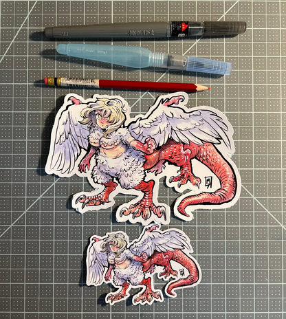 Dragon woman chimera sticker (JUMBO!)
