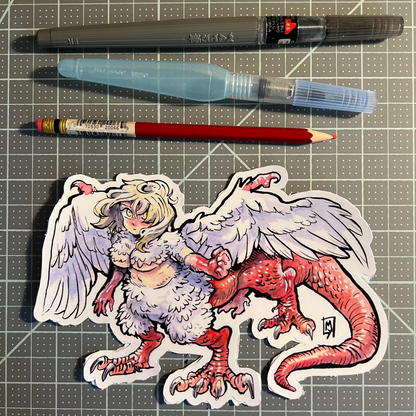 Dragon woman chimera sticker (JUMBO!)