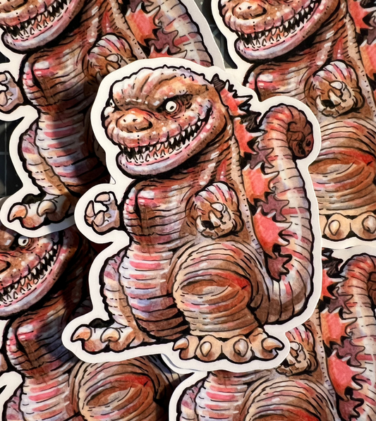 Chibi Atomic Lizard art sticker