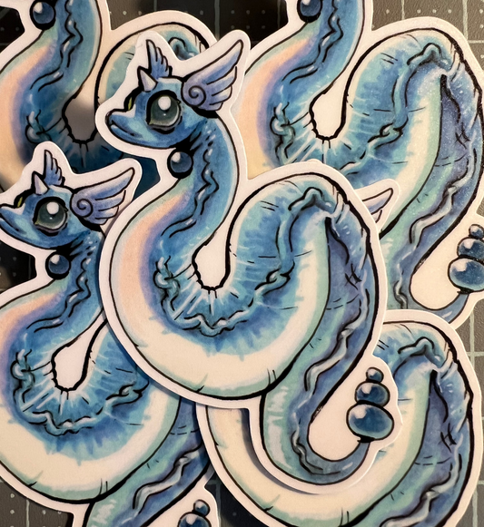 Dragon serpent art sticker