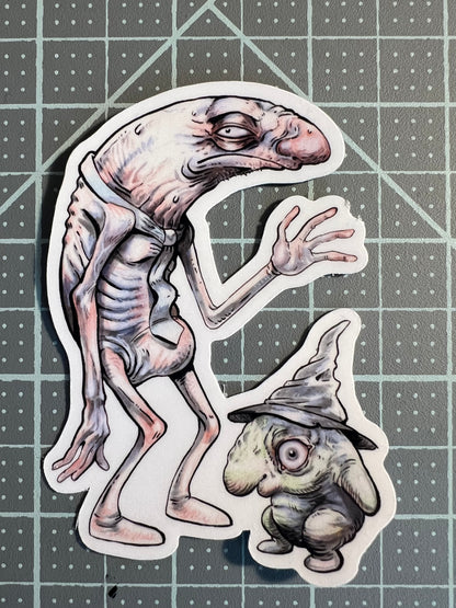 Grinning Chums, Glep and Alan, art sticker