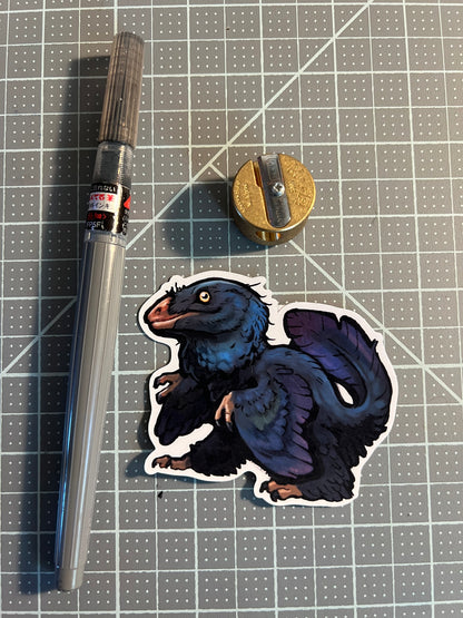 Dinosaur sticker, Balaur, Microraptor