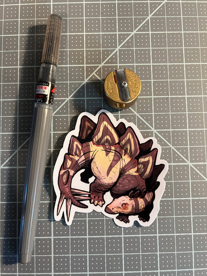 Dinosaur sticker, Stegosaurus