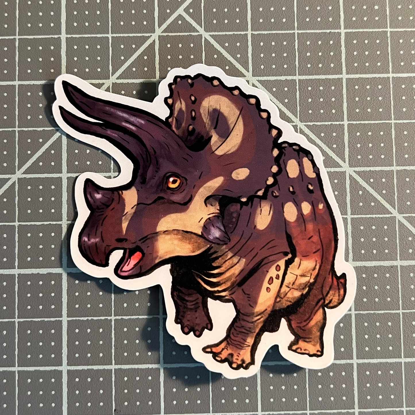 Dinosaur sticker, Triceratops