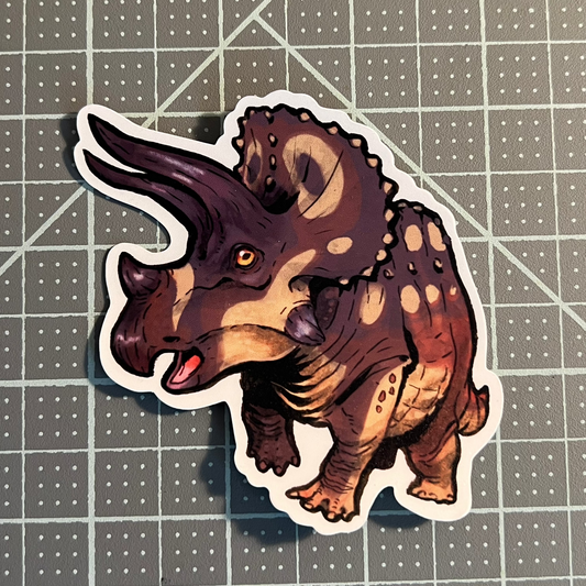 Dinosaur sticker, Triceratops
