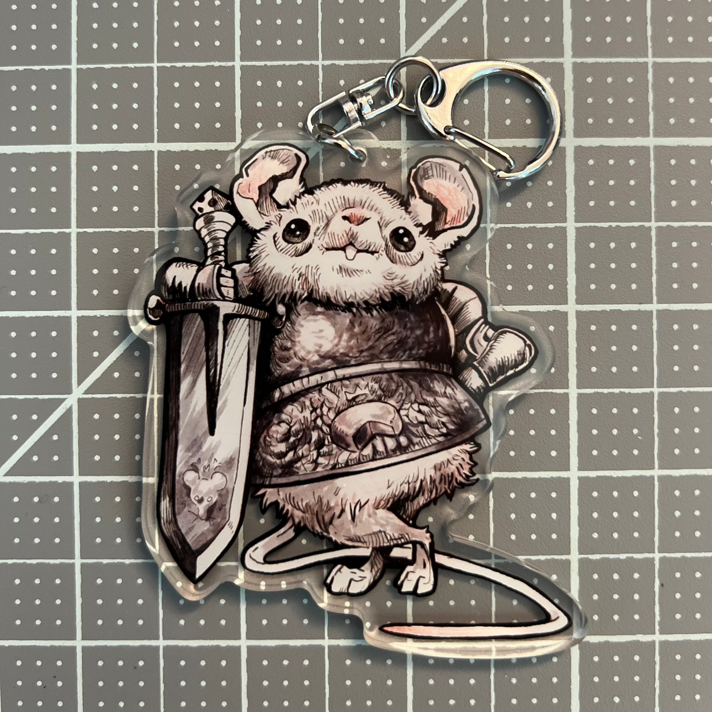 Mouse warrior keychain