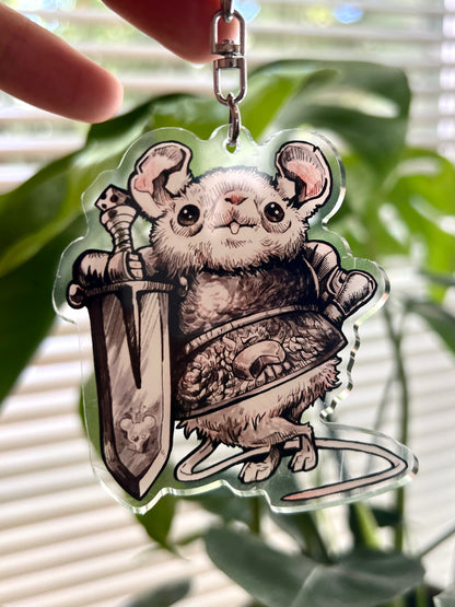 Mouse warrior keychain