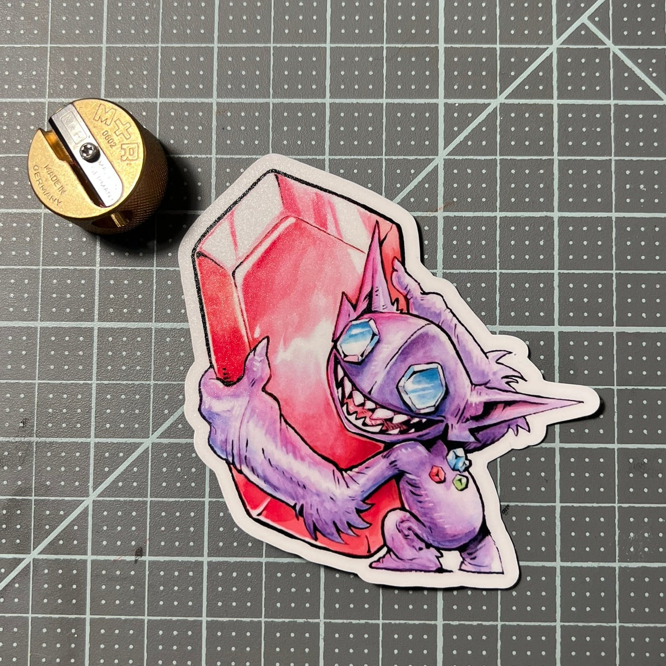 gem eyed goblin sticker (new edition!)
