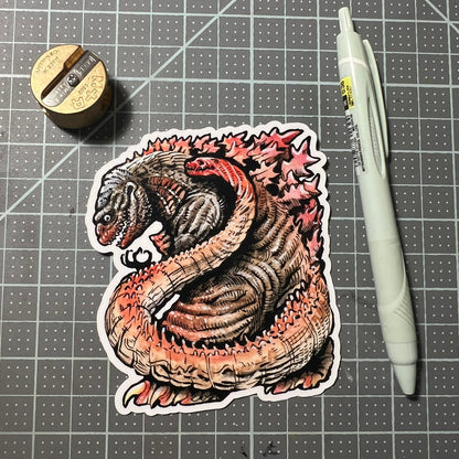 Large Atomic Lizard sticker