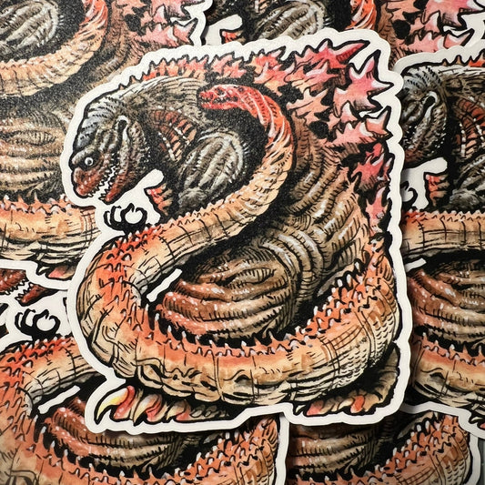 Large Atomic Lizard sticker