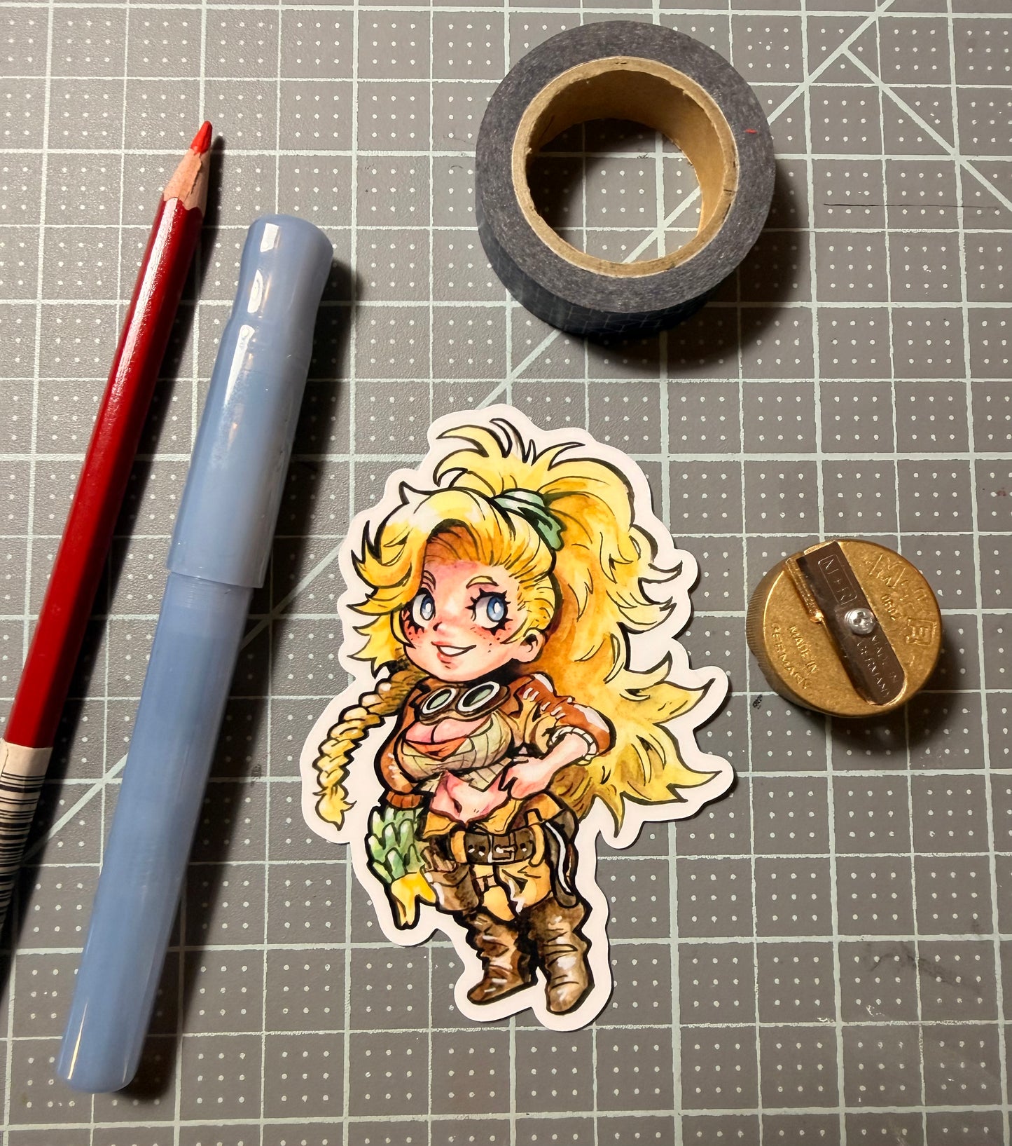 Monster hunter blacksmith Gemma vinyl sticker
