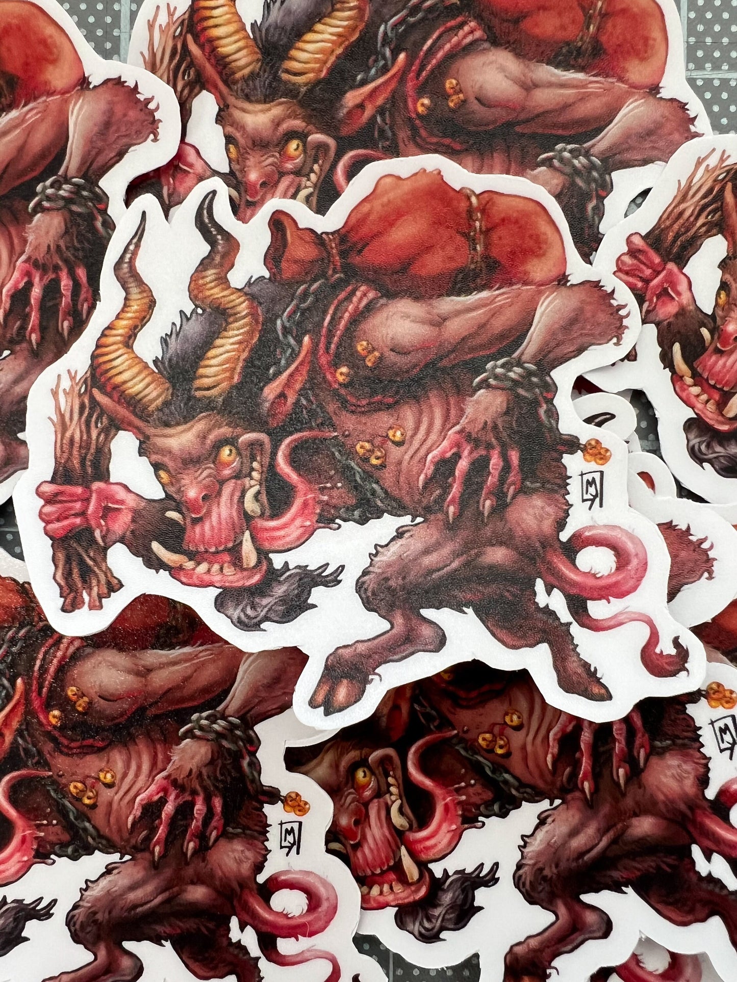 Krampus vinyl sticker