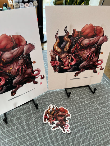 Krampus vinyl sticker