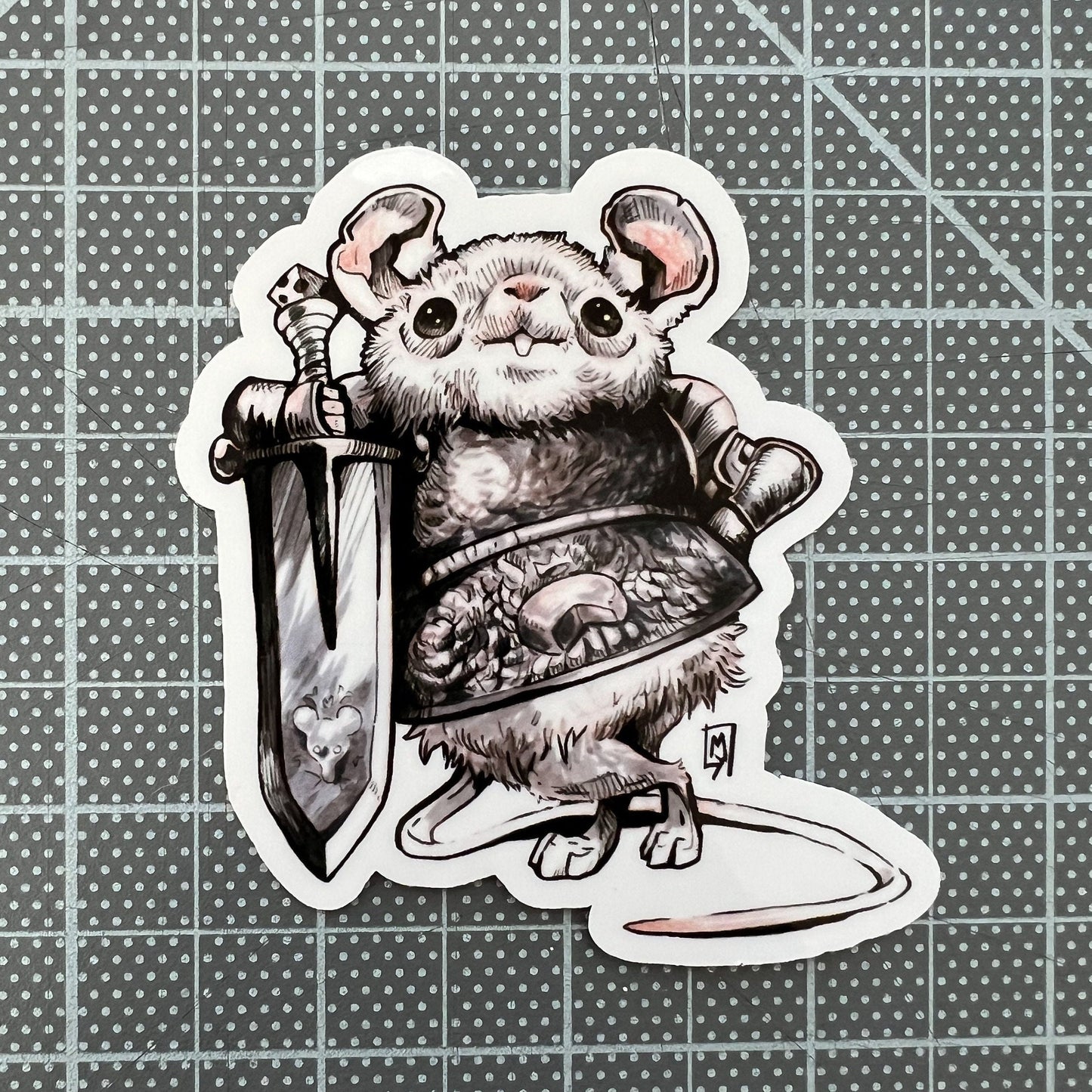 Mouse knight sticker